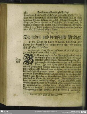 Die sieben und dreyßigste Predigt