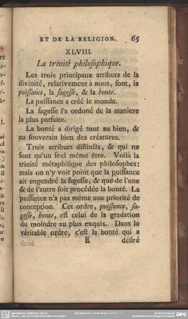 XLVIII. La trinité philosophique