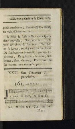 XXII. Sur l'Amour du Prochain.