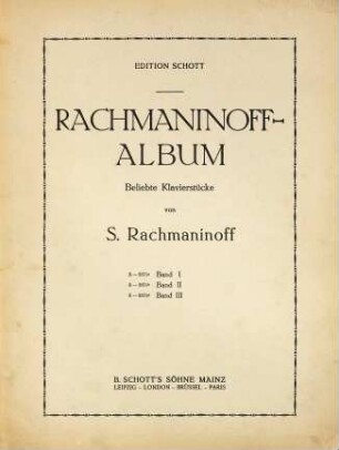 Rachmaninoff-Album : beliebte Klavierstücke