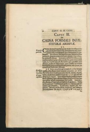 Caput III. De Causa Formali Investiturae Abusivae.