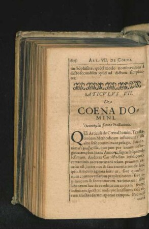 Articulus VII. De Coena Domini.