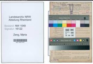 Entnazifizierung Maria Zeng , geb. 01.03.1902 (Klavierlehrerin)