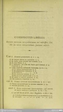 Conspectus Libelli