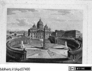 Verschiedene Ansichten Roms und Umgebung, Veduta esterna della Basilica di S. Pietro in Vaticano ... (Taf. [1])