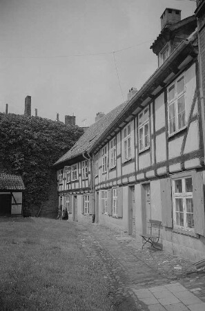 Stralsund. Spitalhäuser beim Johanniskloster, Fachwerk