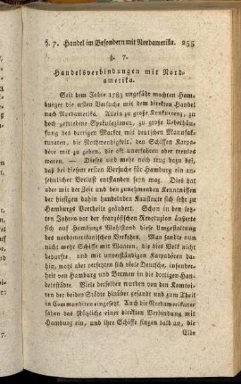 §. 7. Handelsverbindungen mit Nordamerika.
