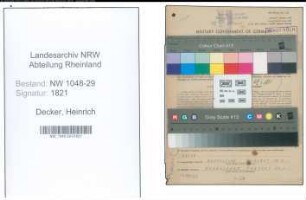 Entnazifizierung Heinrich Decker , geb. 01.03.1890 (Beamter)
