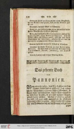 Das zehente Buch von Pannonien