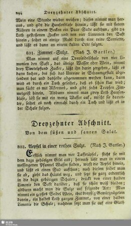 Dreyzehnter Abschnitt. Von dem süßen und sauren Salat