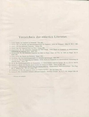 Verzeichnis der zitierten Literatur.