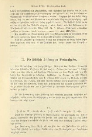 Abschnitt XVIII. Die akademischen Preise