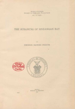 The subanuns of Sindangan Bay