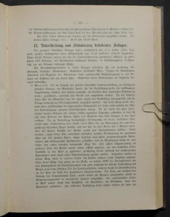 II. Unterhaltung und Abänderung bestehender Anlagen.