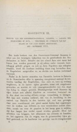 Hoofdstuk III. Bestuur van den goeverneur-generaal Janssens. - Landing der Engelschen op Java. - Verovering en overgave van dat eiland en van alle andere bezittingen. Mei -September 1811