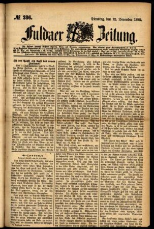 Ausgabe vom Dienstag, den 12. Dezember 1882.