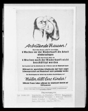 Arbeitende Frauen, Mütter stillt eure Kinder
