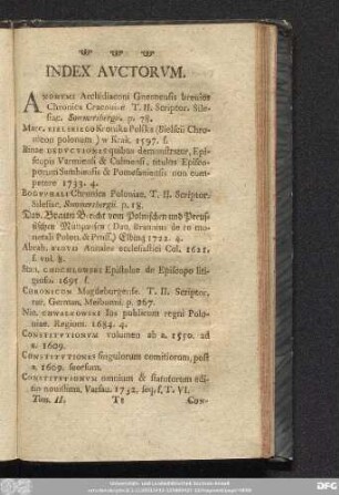Index Auctorum.