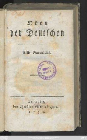 Sammlung 1: Oden der Deutschen