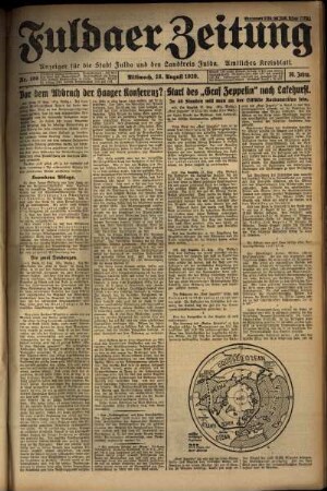 Ausgabe vom Mittwoch, den 28. August 1929.