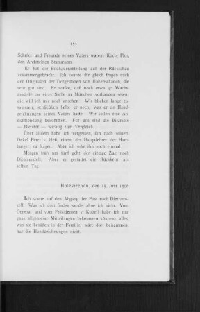 Holzkirchen, den 15. Juni 1906