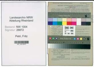 Entnazifizierung Fritz Petri , geb. 24.03.1900 (Bankkaufmann)