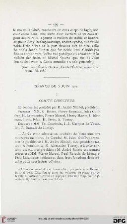 Séance du 5 juin 1914