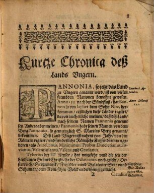 Historia chronologica Pannoniae. 1