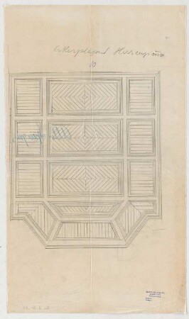 Thiersch, Friedrich von; München; Wohnhausneubau Lipps - Erkerplafond im Herrenzimmer (Ansicht)
