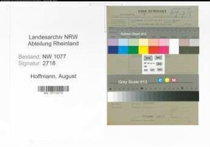 Entnazifizierung August Hoffmann , geb. 00.00.0000 (Bahnpolizist)