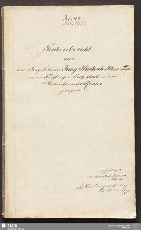 Grubenbericht ueber das Berg Gebäude Jung Him̄lisch Heer Fdgbe. in der Freyberger Berg Amts u. deren Hohenbirkner Revier gelegen - 18.6095 4.