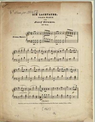 Die Lachtaube : Polka-Mazur ; 117. s Werk