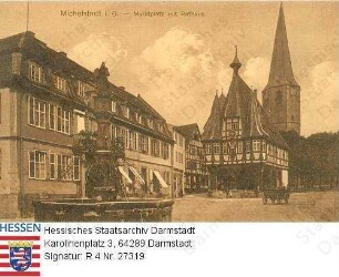 Michelstadt im Odenwald, Marktplatz mit Rathaus