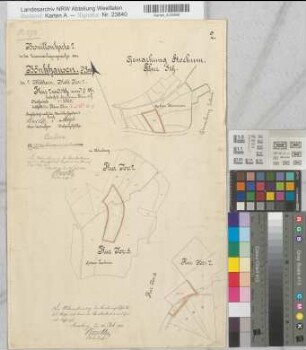 Endorf (Sundern), Zusammenlegung Bönkhausen, Bl.2 Brouillonkarte Flur 2;5;7 und Stockum Flur 5