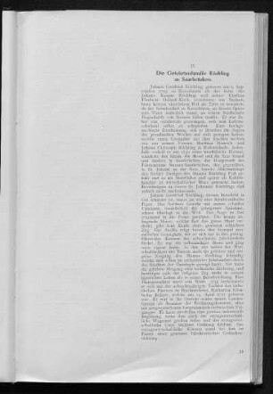 II. Die Gelehrtenfamilie Röchling zu Saarbrücken.