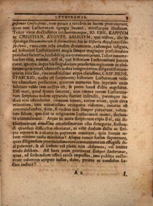 Eclogae Lvtheranae, sive observationes historiam et rem Lvtheranam illvstrantes : quibus iubilaeum ob conservata per duo saecula in civitate Lubecensi sacra Lutherana
