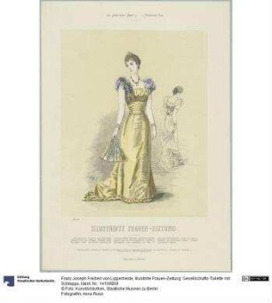 Illustrirte Frauen-Zeitung: Gesellschafts-Toilette mit Schleppe