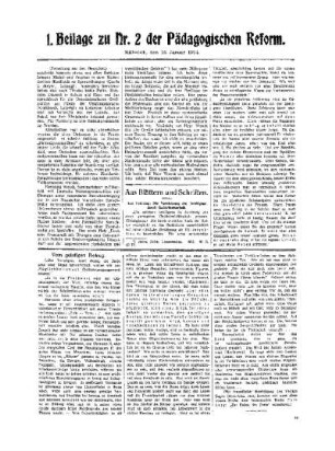 [Zum Rechtschreib- und Grammatikunterricht] : (Fortsetzung aus dem Hauptblatt) ; 1. Beilage zu Nr. 2 der Pädagogischen Reform