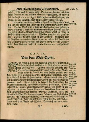 Cap. IX. Von dem Meß-Opffer.