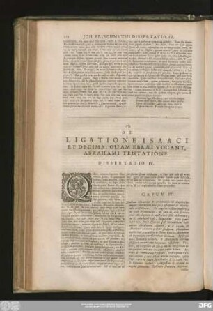 De Ligatione Isaaci Et Decima, Quam Ebraei Vocant, Abrahami Tentatione. Dissertatio IV.