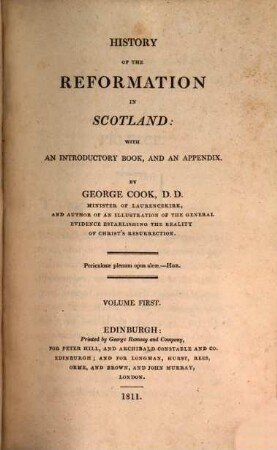 The history of the Reformation of Scotland : with an introductory Book and an Appendix, 1