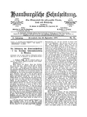 Die Erörtung der Lehrerinnenfrage auf der Deutschen Lehrerversammlung in München : (Fortsetzung)