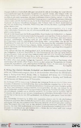 [Rezension von: R. Pirling, Das römisch-fränkische Gräberfeld von Krefeld-Gellep]