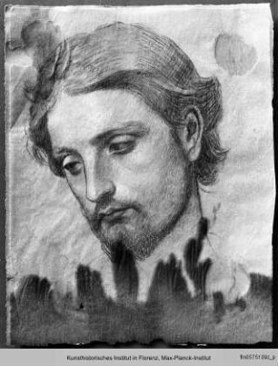 Kopfstudie zum Christus in "Christus und die Ehebrecherin"
