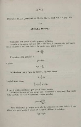 Soluzioni delle quistioni 30, 31, 32, 33, 34