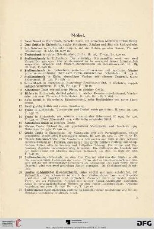 Möbel (Nr. 1-140a)