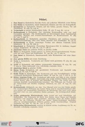 Möbel (Nr. 1-140a)