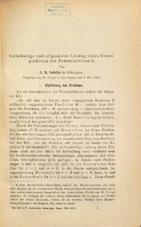Nachrichten von der Gesellschaft der Wissenschaften zu Göttingen, Mathematisch-Physikalische Klasse. 1895