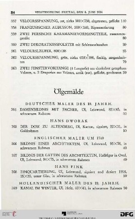 Ölgemälde (Nr. 364-381)