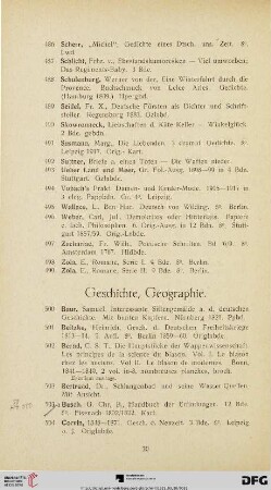 Geschichte, Geographie (Nr. 500 - 547)